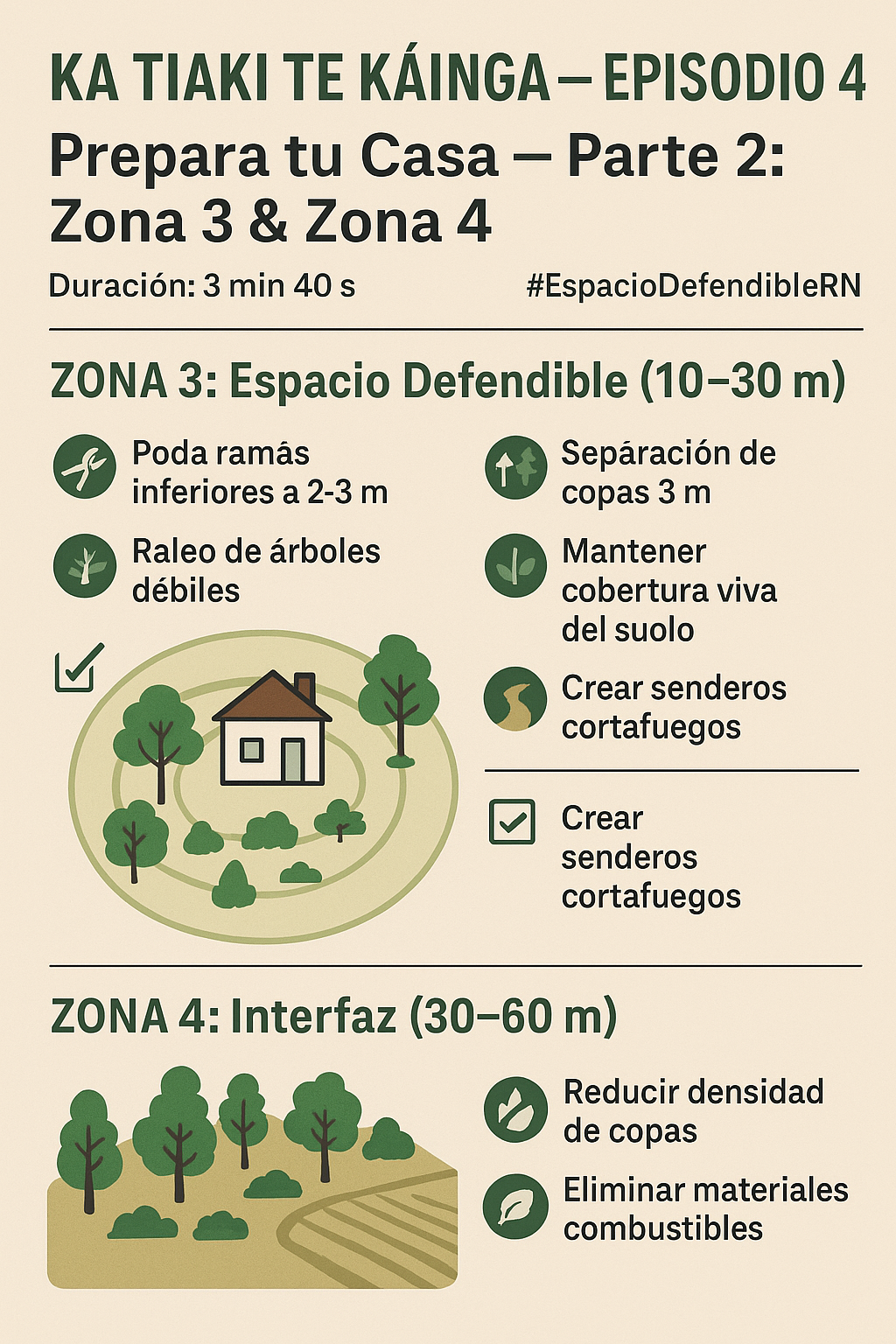 Infografía sobre zonas de espacio defendible
