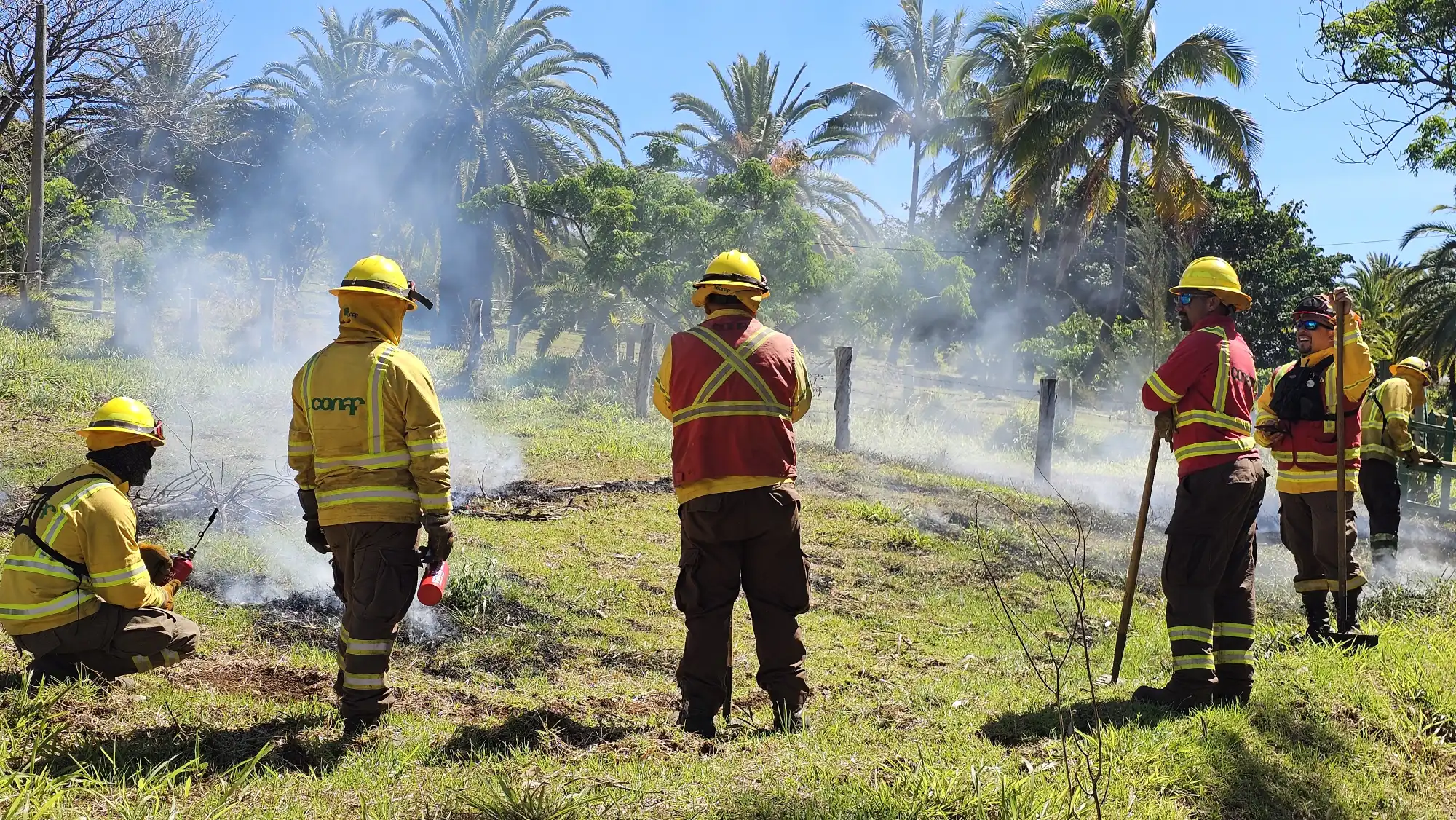 Un brigadista de la Brigada Toromiro en acción